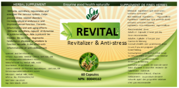Revital (Revitalizer & Anti-Stress) Capsules